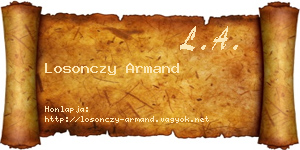 Losonczy Armand névjegykártya